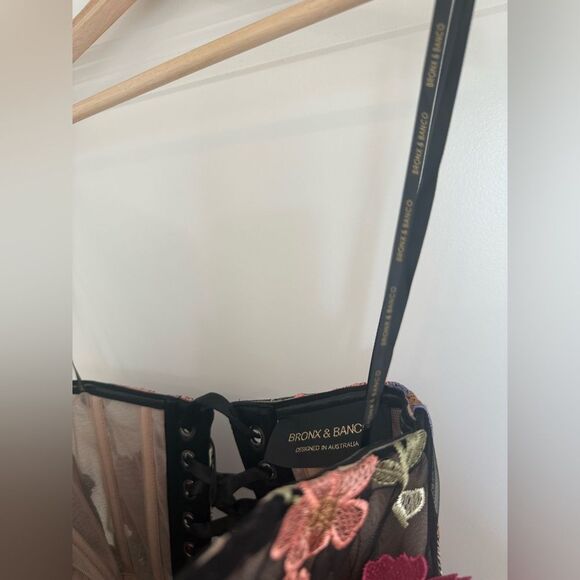 NWOT BRONX AND BANCO Bouquet Maraya Mini Dress in Black Multi, size XS - Picture 7 of 16